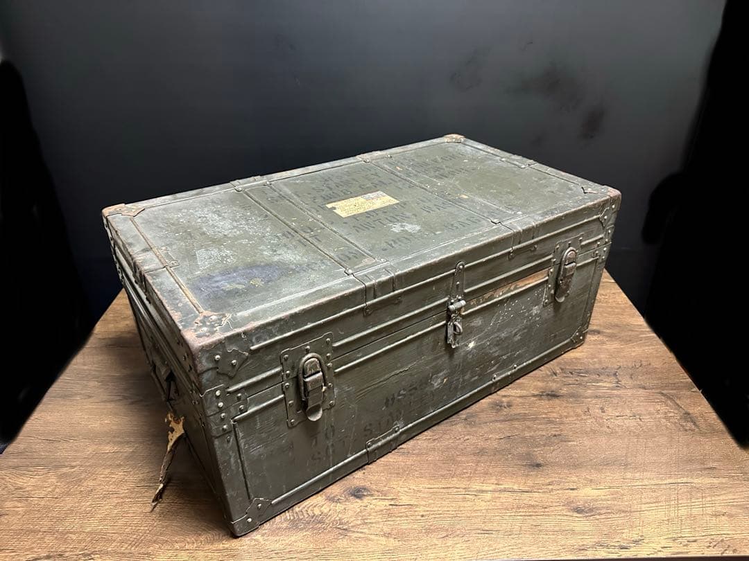 ビンテージ　米軍 US ARMY 希少 フットロッカ－ トランクBOX