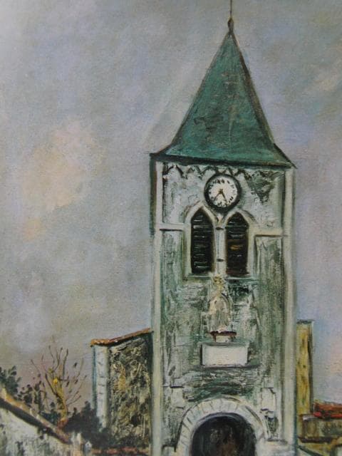 モーリス・ユトリロ、【ニーロンの教会】、希少画集画、状態良好、フランス巨匠