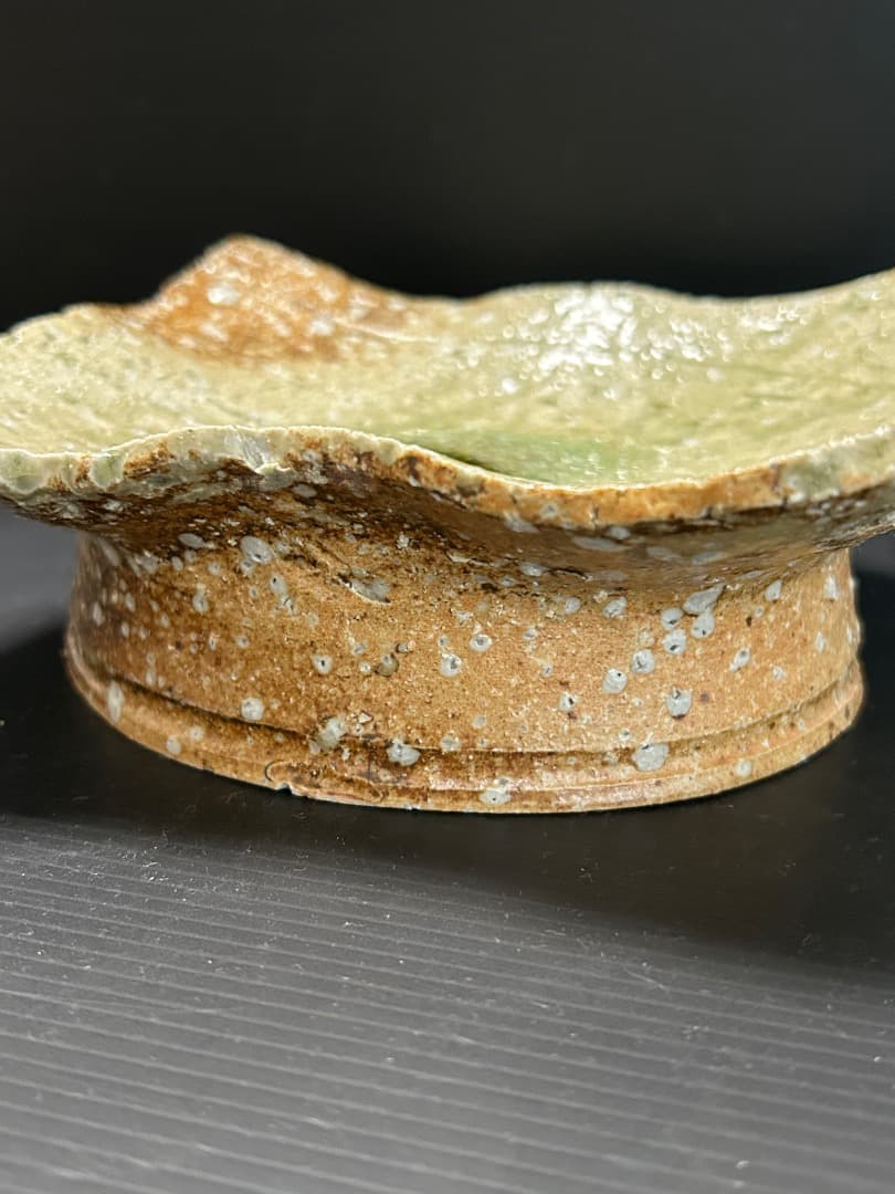 灰釉 平向付 ５枚組　(伊賀焼 高台皿)　蓮善隆 作