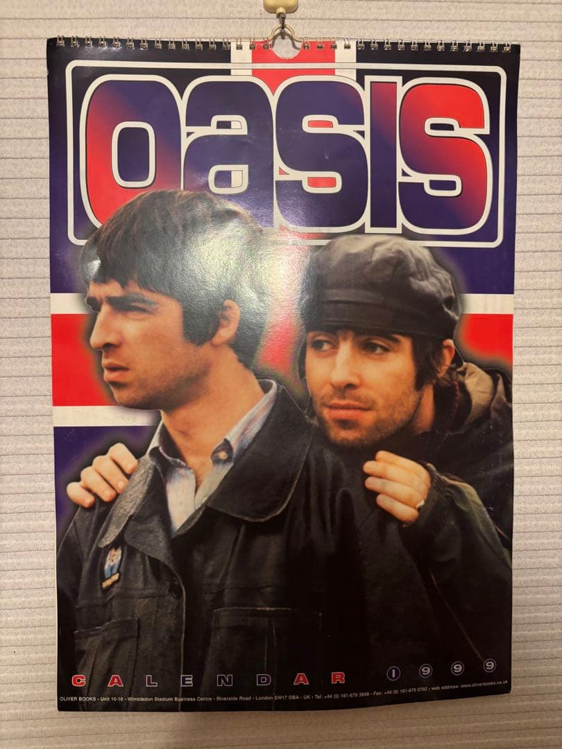 希少　ヴィンテージ　OASIS 1999年カレンダー
