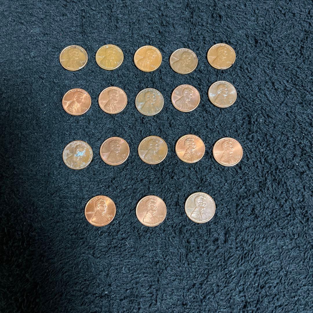 値下げアメリカ 硬貨リバティ1セント18枚セット