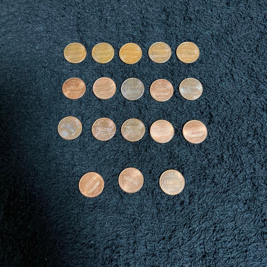 値下げアメリカ 硬貨リバティ1セント18枚セット
