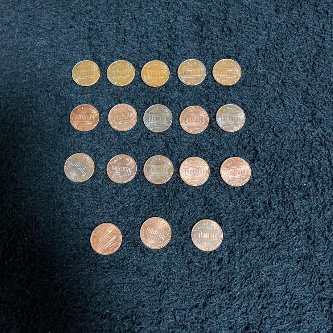 値下げアメリカ 硬貨リバティ1セント18枚セット