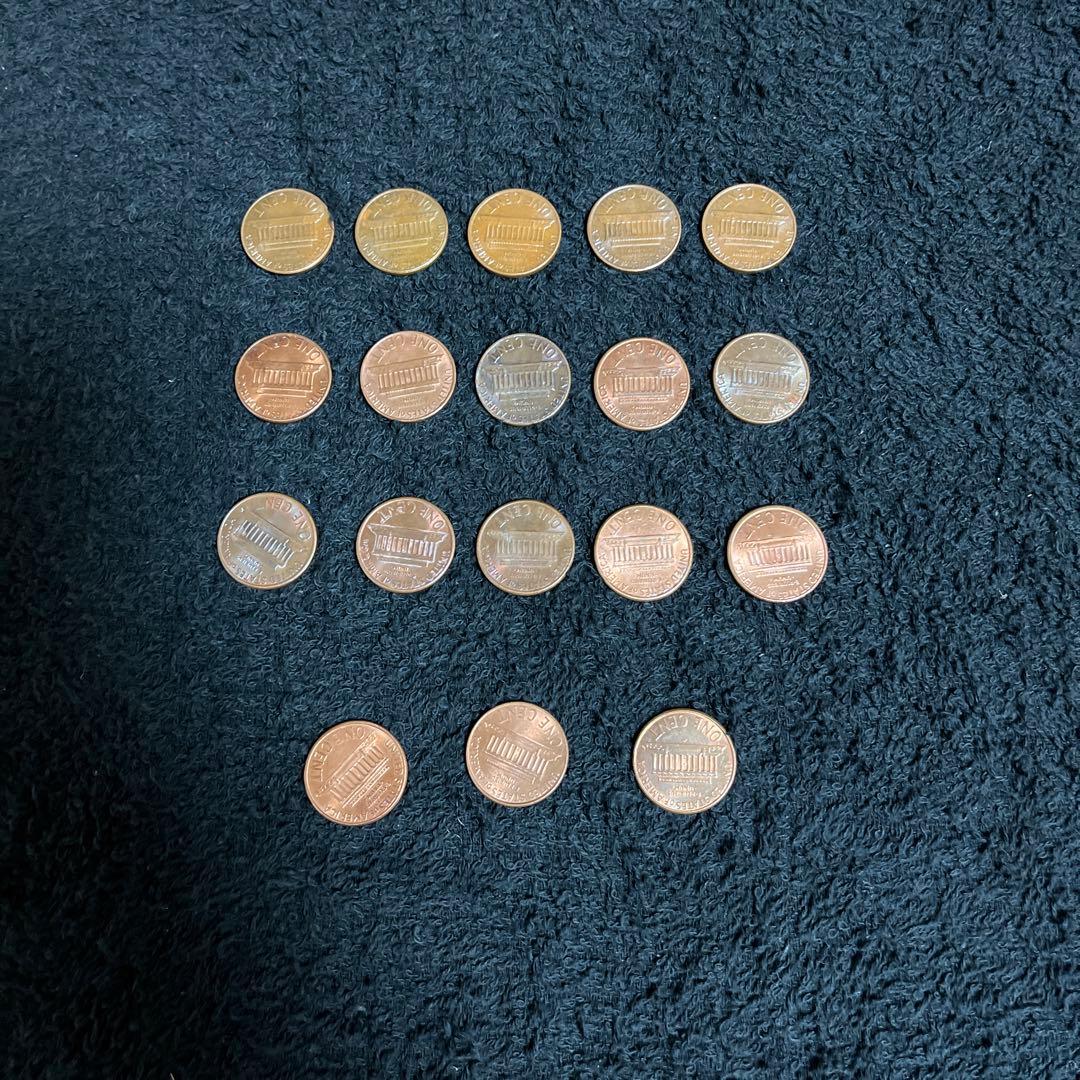 値下げアメリカ 硬貨リバティ1セント18枚セット