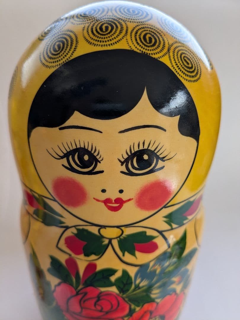 大きい マトリョーシカ ロシア 8個セット 花柄 セミョーノフ絵画