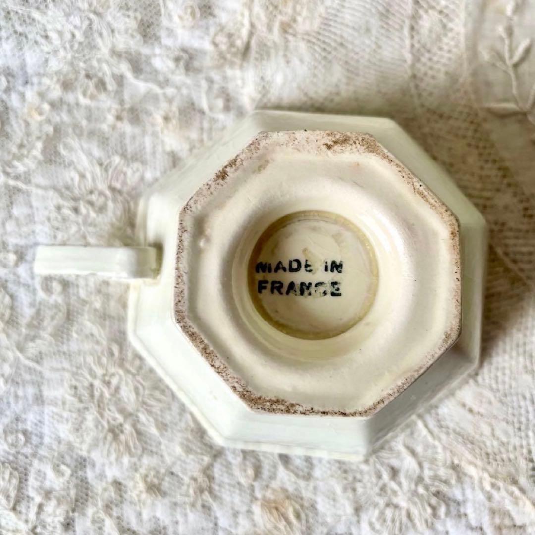 【希少】クレイユモントロー　オクトゴナルC&S カップ　フランスアンティーク