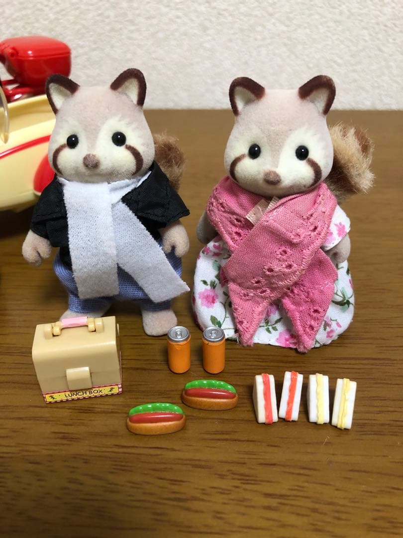 シルバニアファミリーアライグマ 海外版 モーターサイクル&サイドカー