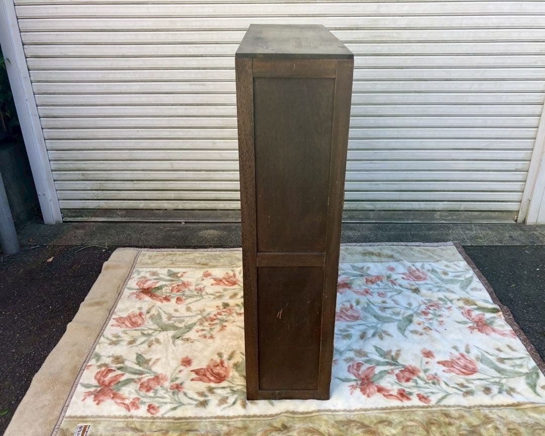 訳あり★アンティーク★飾り棚★木製キャビネット★ガラス扉付き