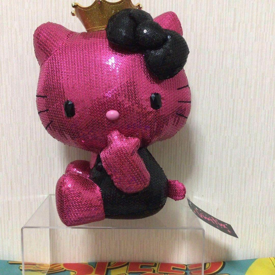 ハローキティ　Vivitix ぬいぐるみ　スパンコール　ピンク