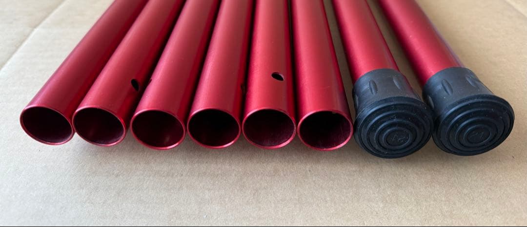 スノーピーク ウイングポール レッド 240 2本 ③ USED