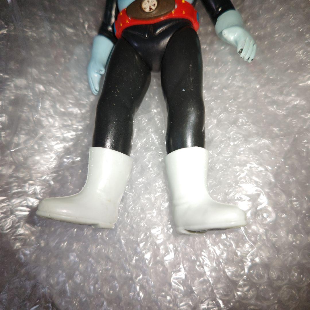 旧バンダイ　仮面ライダー　面取れ　ソフビ　ブリキベルト　26cm　現状品