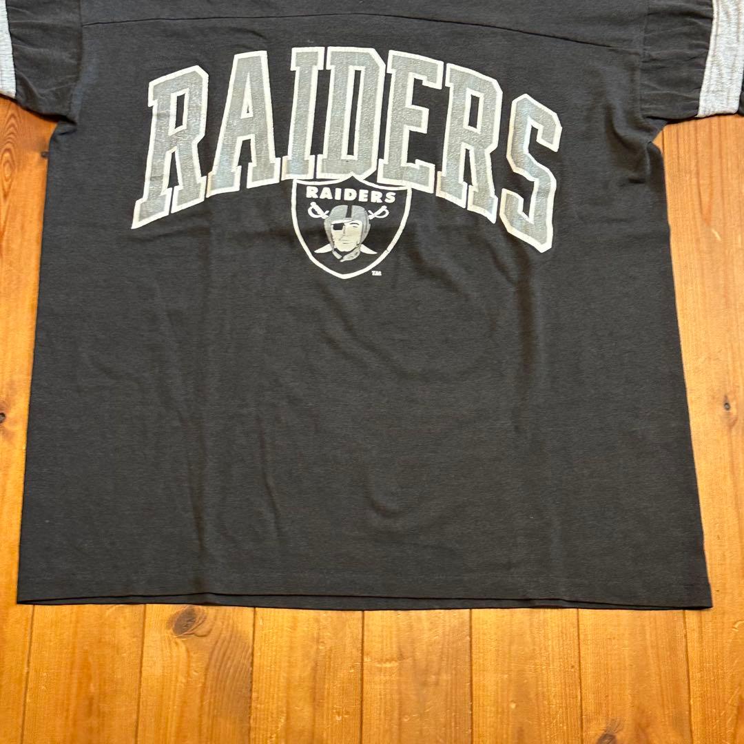 90sNFLロサンゼルスレイダースRAIDERSフットボールTシャツロゴ7USA