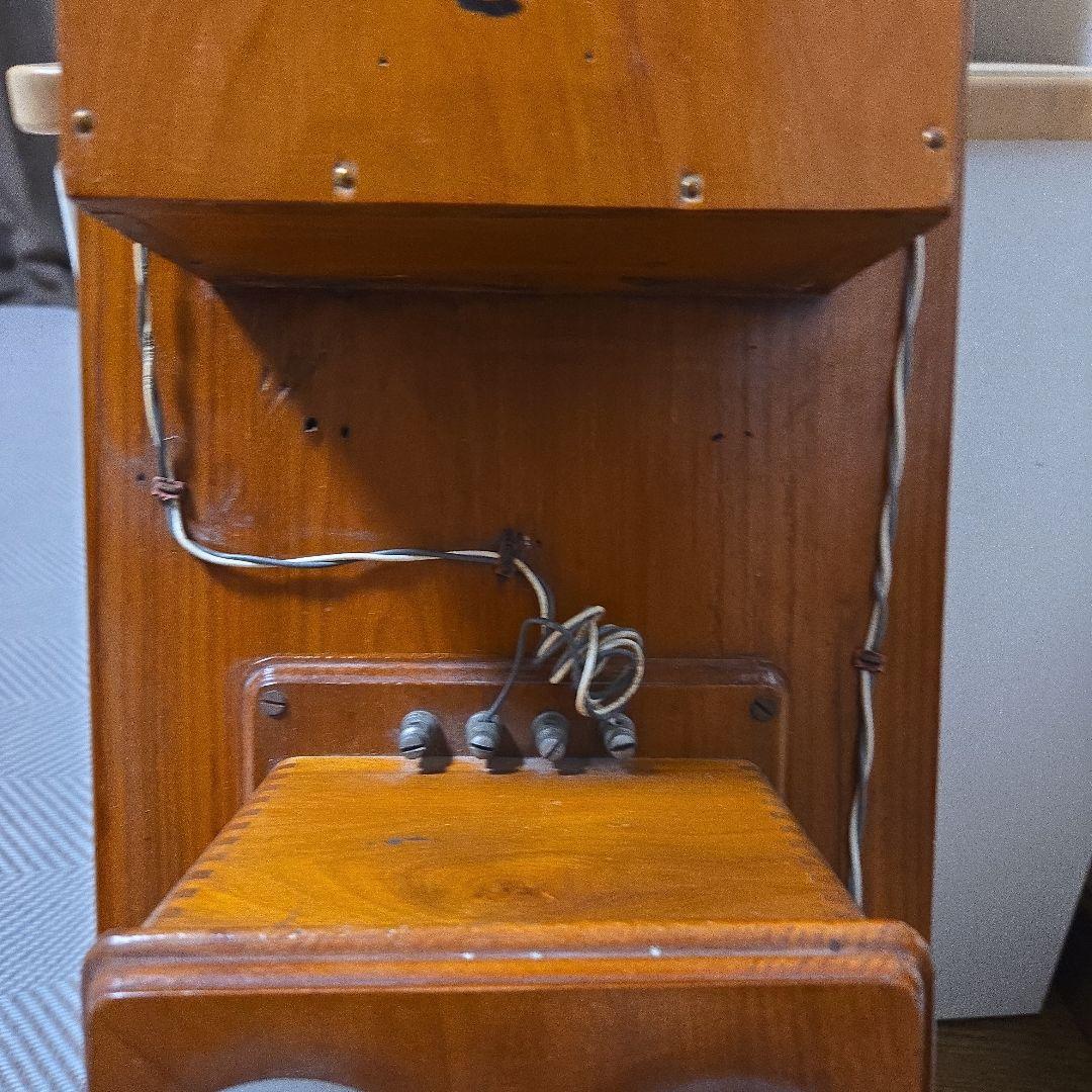 デルビル電話機 レトロ電話機 手回し電話機 昭和 木製電話機 昭和レトロ