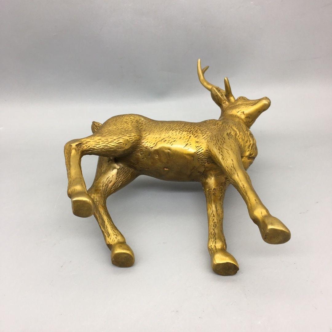 銅製 梅花鹿 応接間 玄関 引っ越し新居オフィス 招財 開運 風水 装飾品 置物