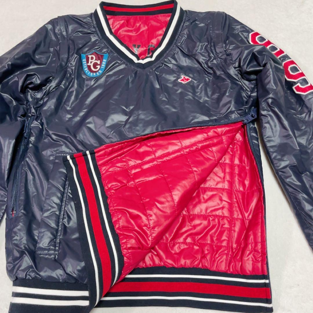 美品　 パーリーゲイツ　リバーシブル　4way　中綿　スニード　ベスト　レッド