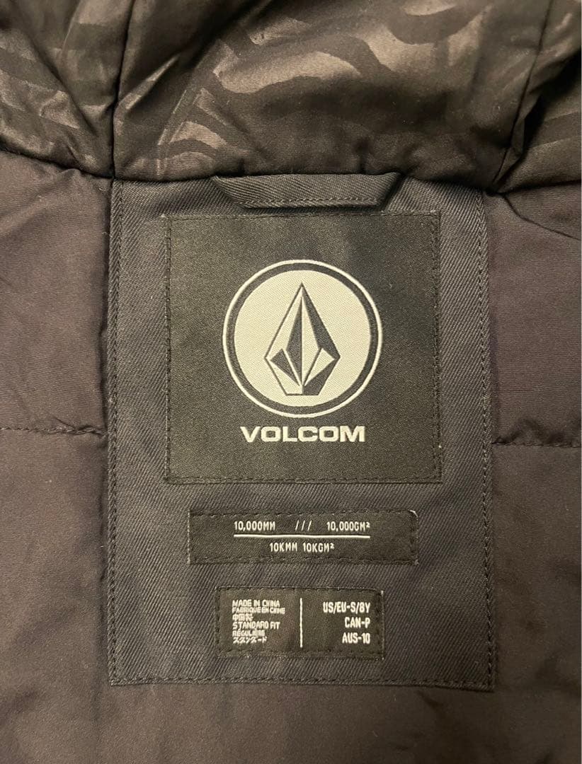 VOLCOM 子供用スノーボードウェア 黒/オレンジ