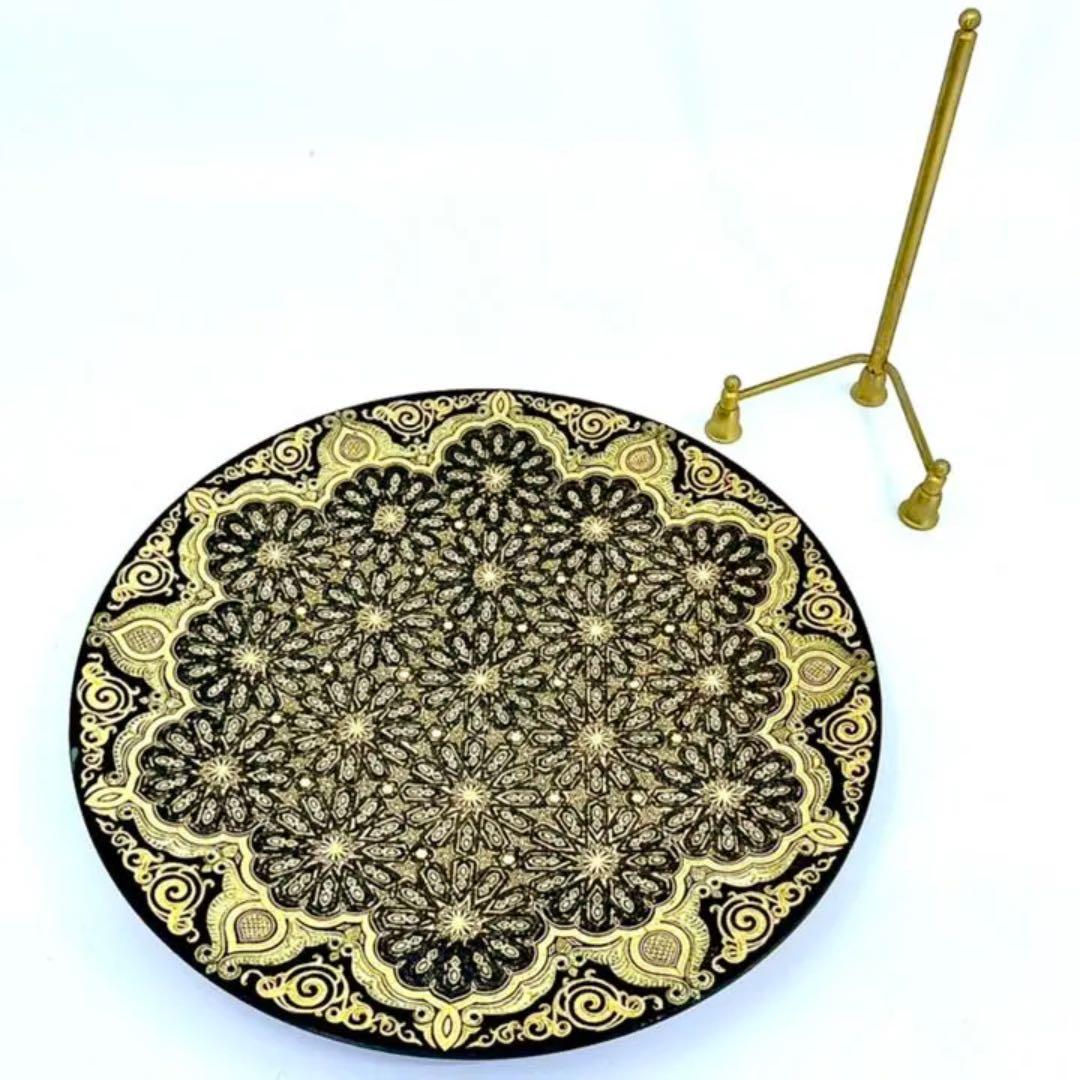 ダマスキナード　純金象嵌飾り皿