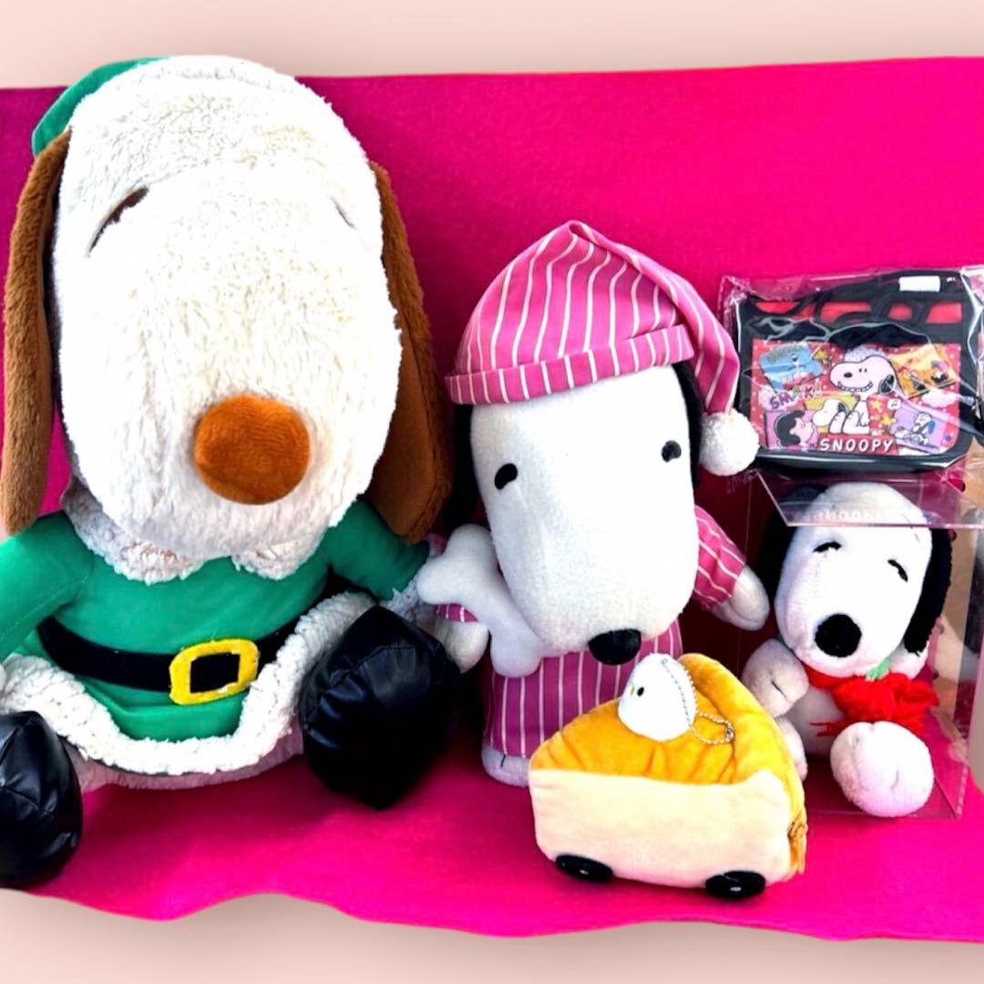 スヌーピー ぬいぐるみ 大きめ　財布　ぬいぐるみ飾り　5点セット H⑧