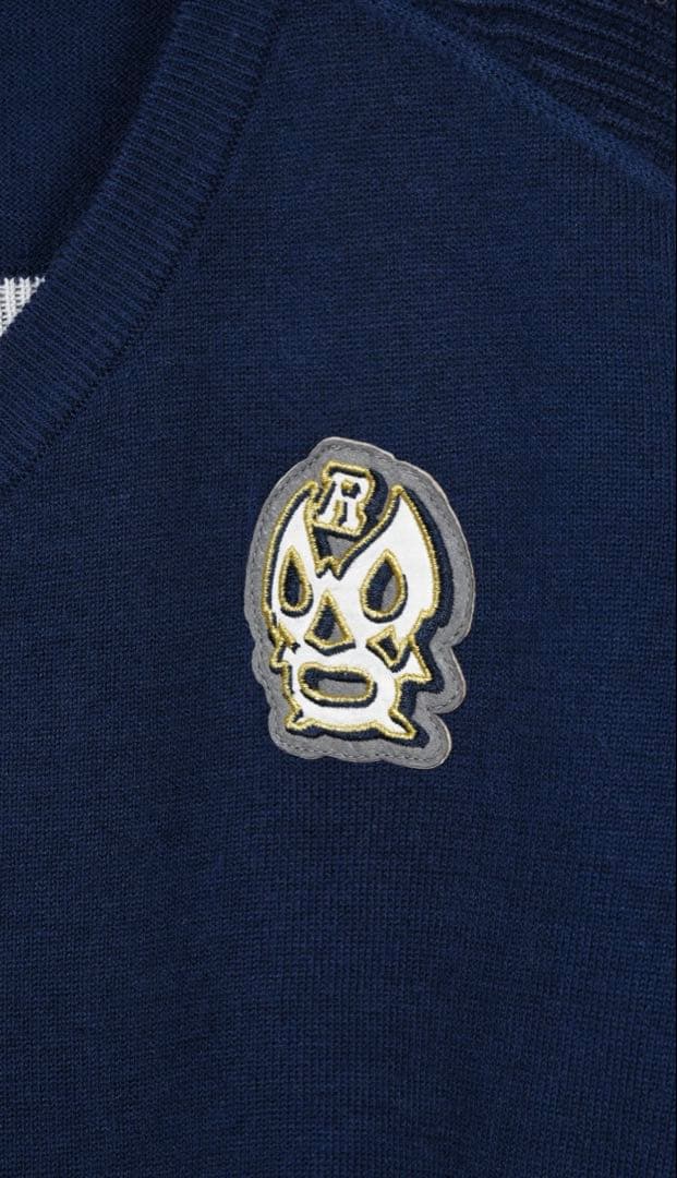 Russeluno ラッセルノ Vネックニット ゴルフ　ネイビー　6