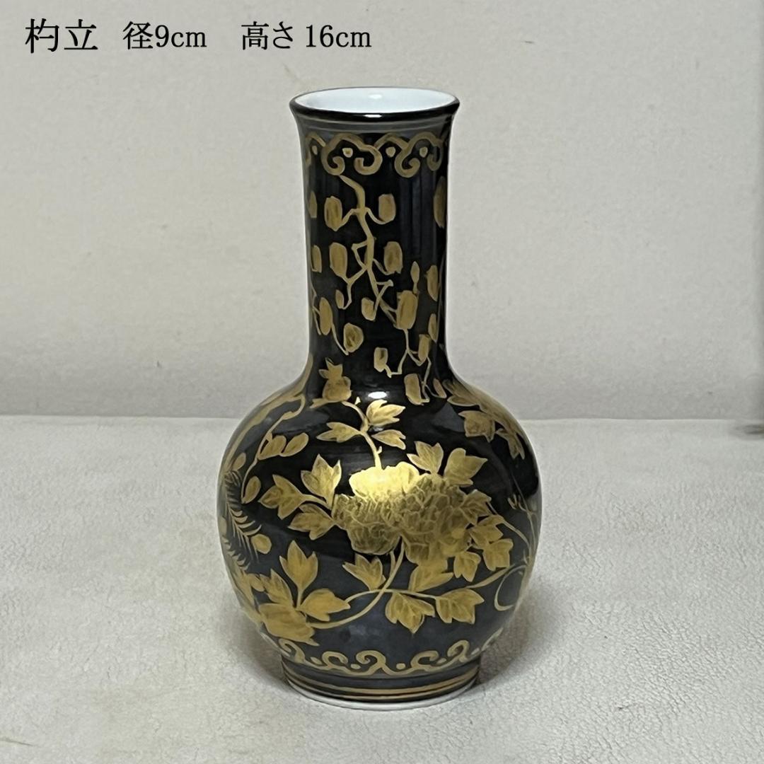 皆具 西村徳泉 金襴手 共箱 平安 徳泉 水指 建水 杓立 蓋置 茶道具