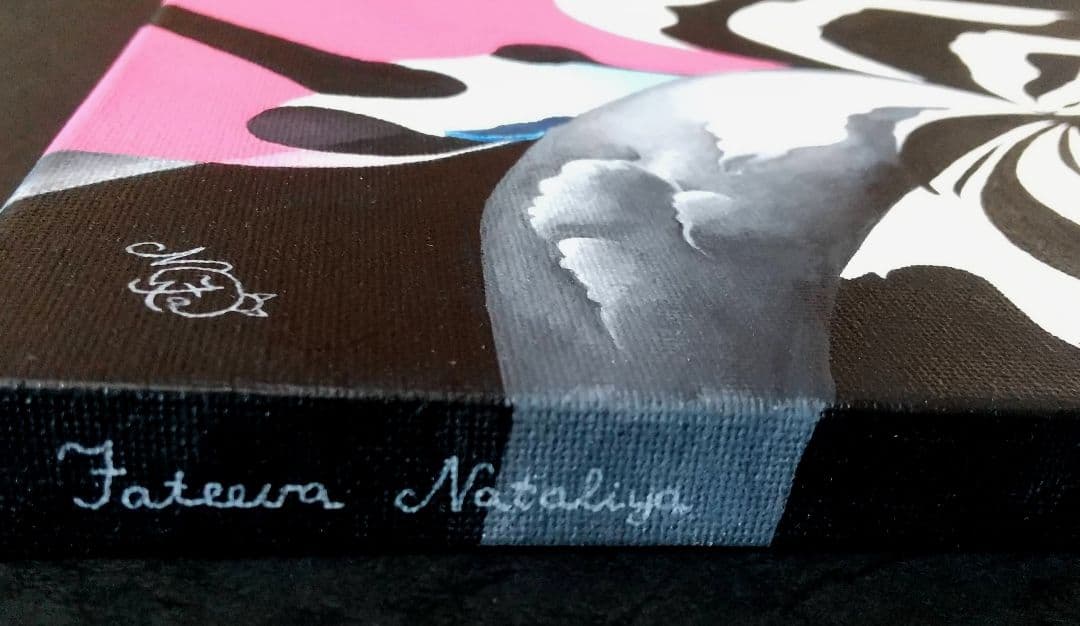 絵手書き絵画(キャンバス&アクリル絵の具)