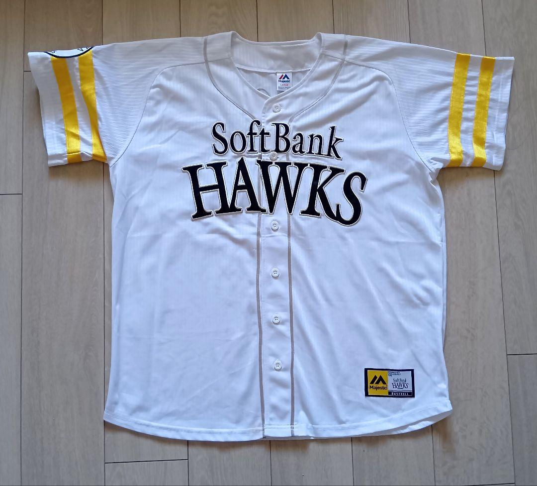 福岡　ソフトバンク　ホークス　柳田　ホーム　ユニフォーム　マジェスティック　L