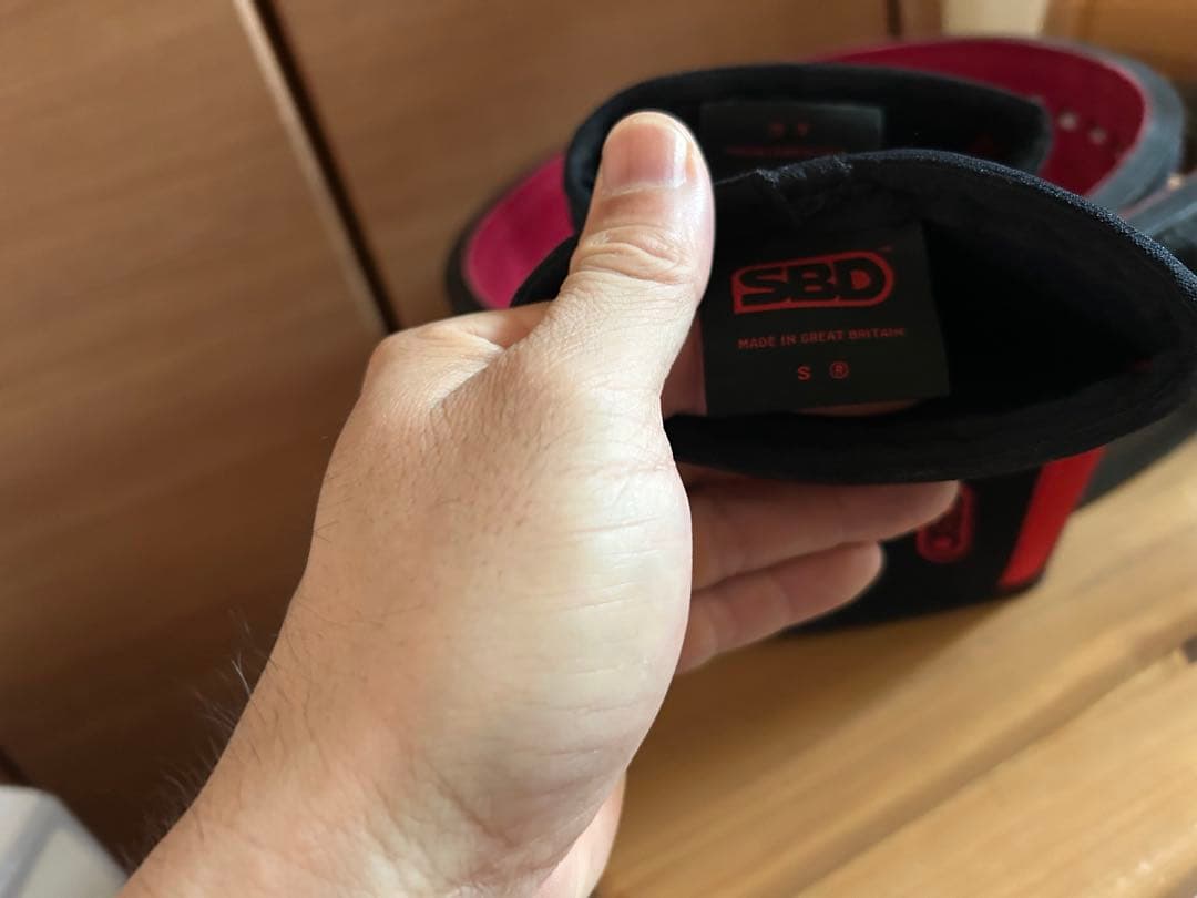 SBD トレーニング・パワーベルト ブラック・レッドLサイズ　13mm