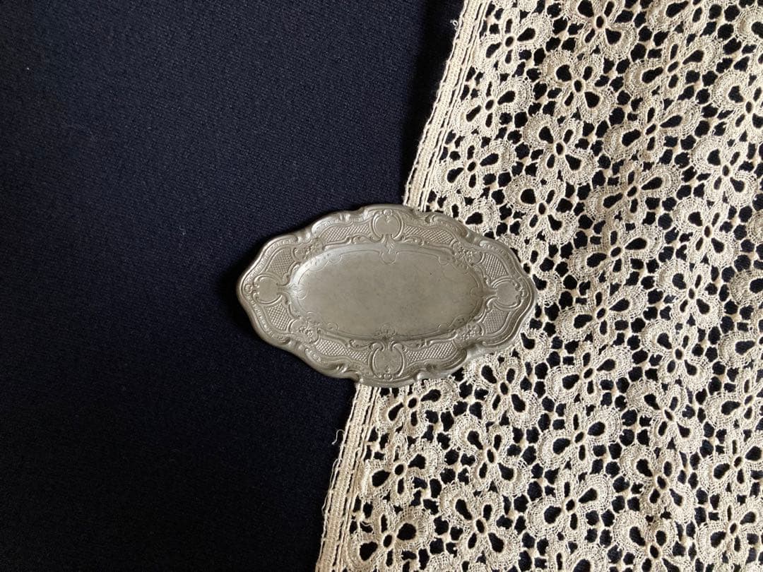 レア 装飾が美しい エタンオバールプレートおままごと フランス アンティーク