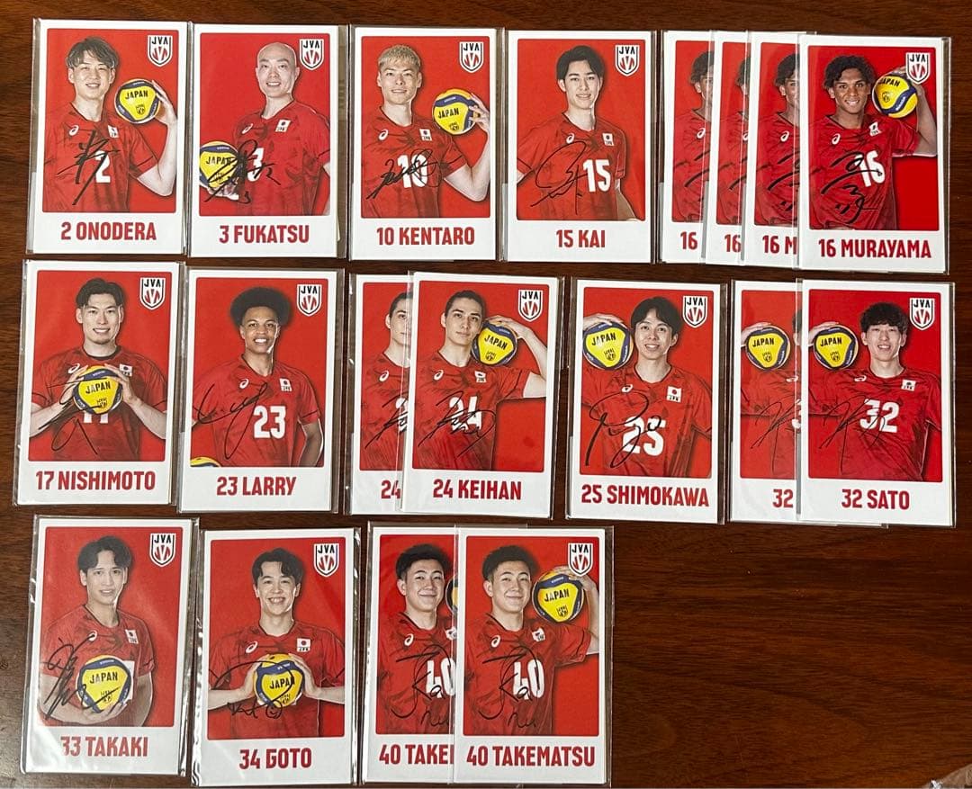 バラ売り可　バレーボール男子日本代表 モバガチャ