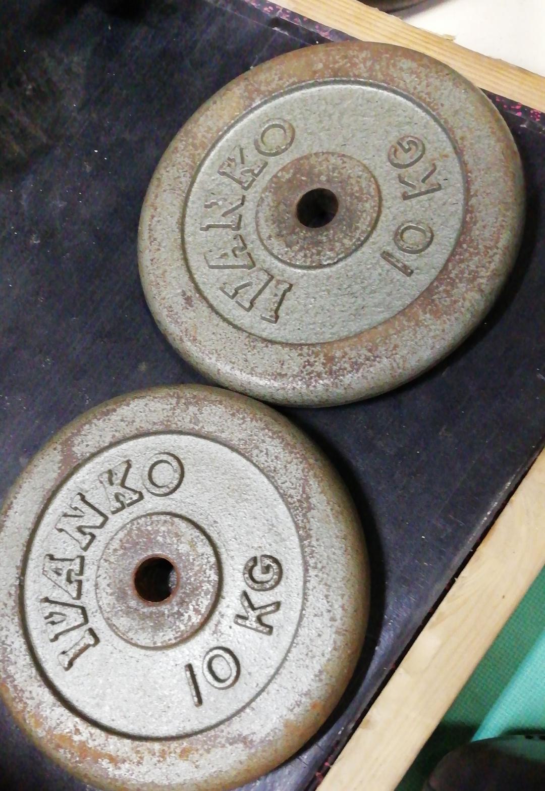 IVANKO 10㎏プレート２枚　２８ミリシャフト用