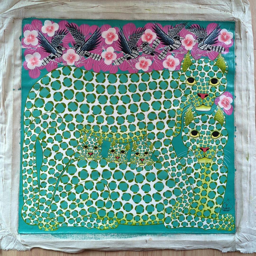 『 Green Leopard fam 』by Zuberi 60*60cm