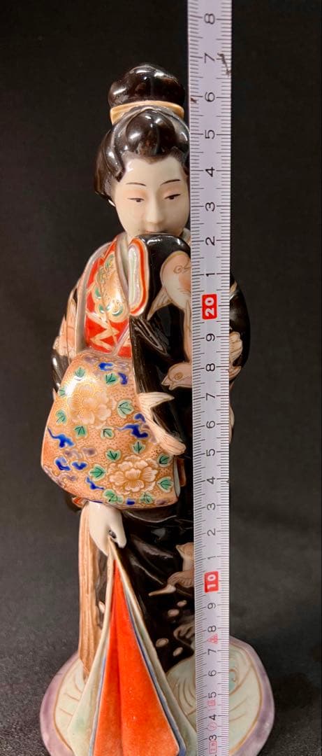 九谷焼 春画人形 色絵金彩 舞妓　陶器人形枕絵　置物