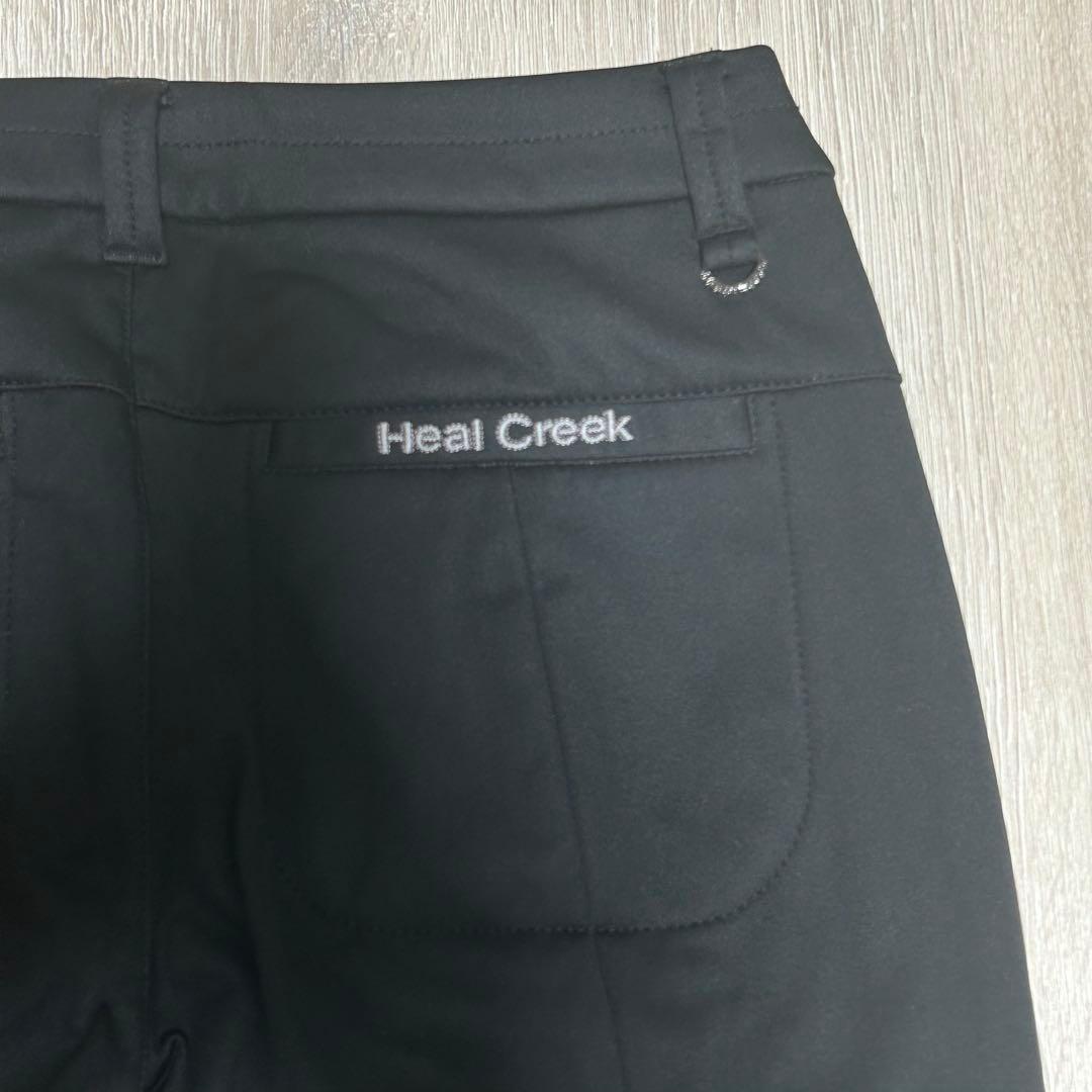 美品 HealCreek ヒールクリーク パンツ 42 ブラック ゴルフウェア