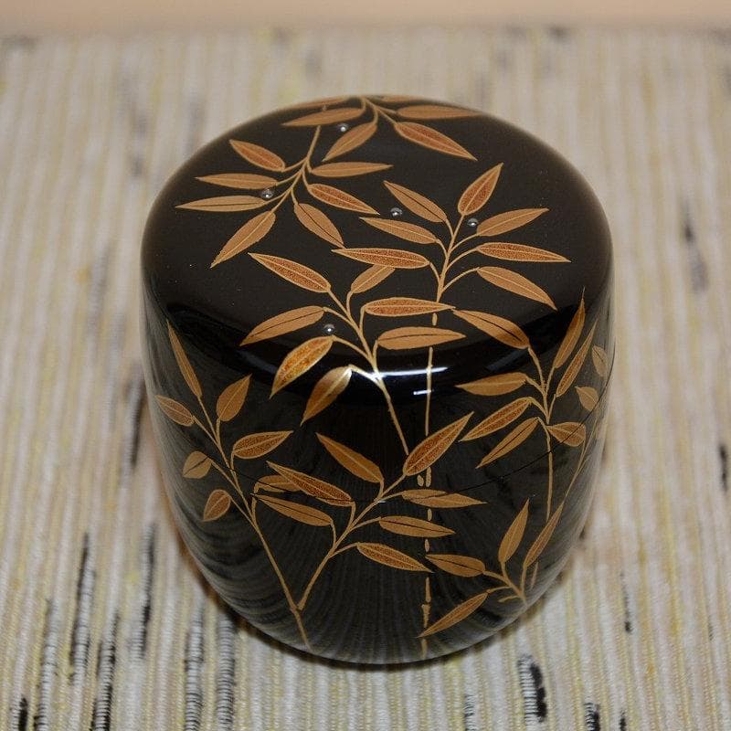 茶道具　中棗　笹露棗　美品　輪島塗　引持龍峰　送料込み