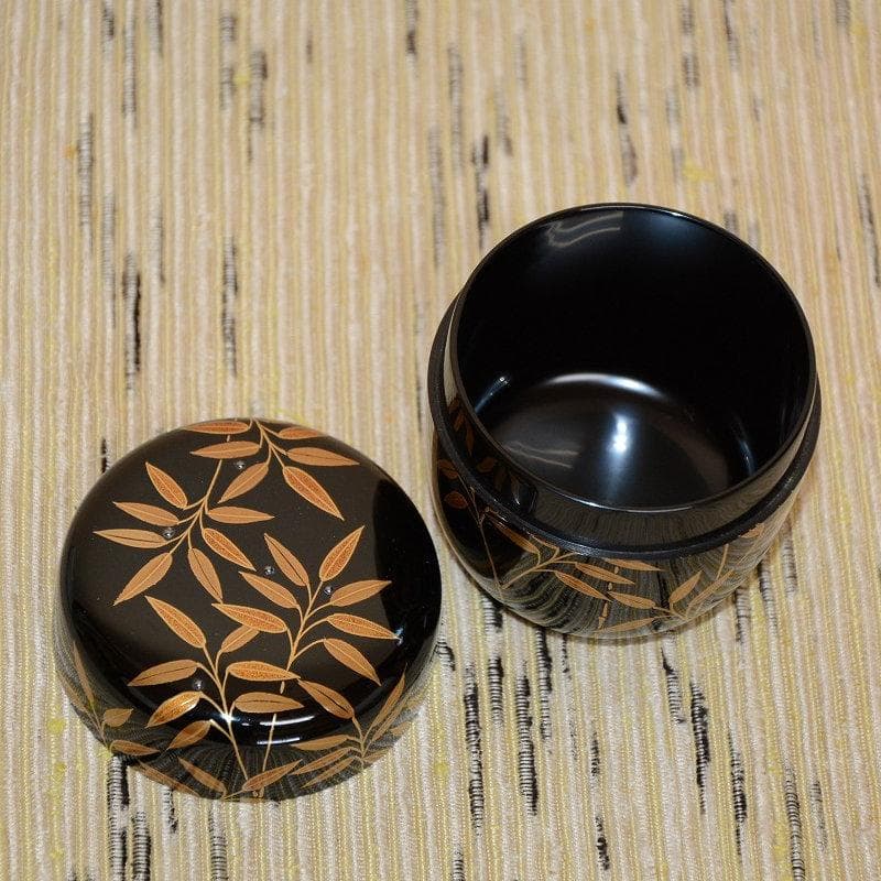 茶道具　中棗　笹露棗　美品　輪島塗　引持龍峰　送料込み