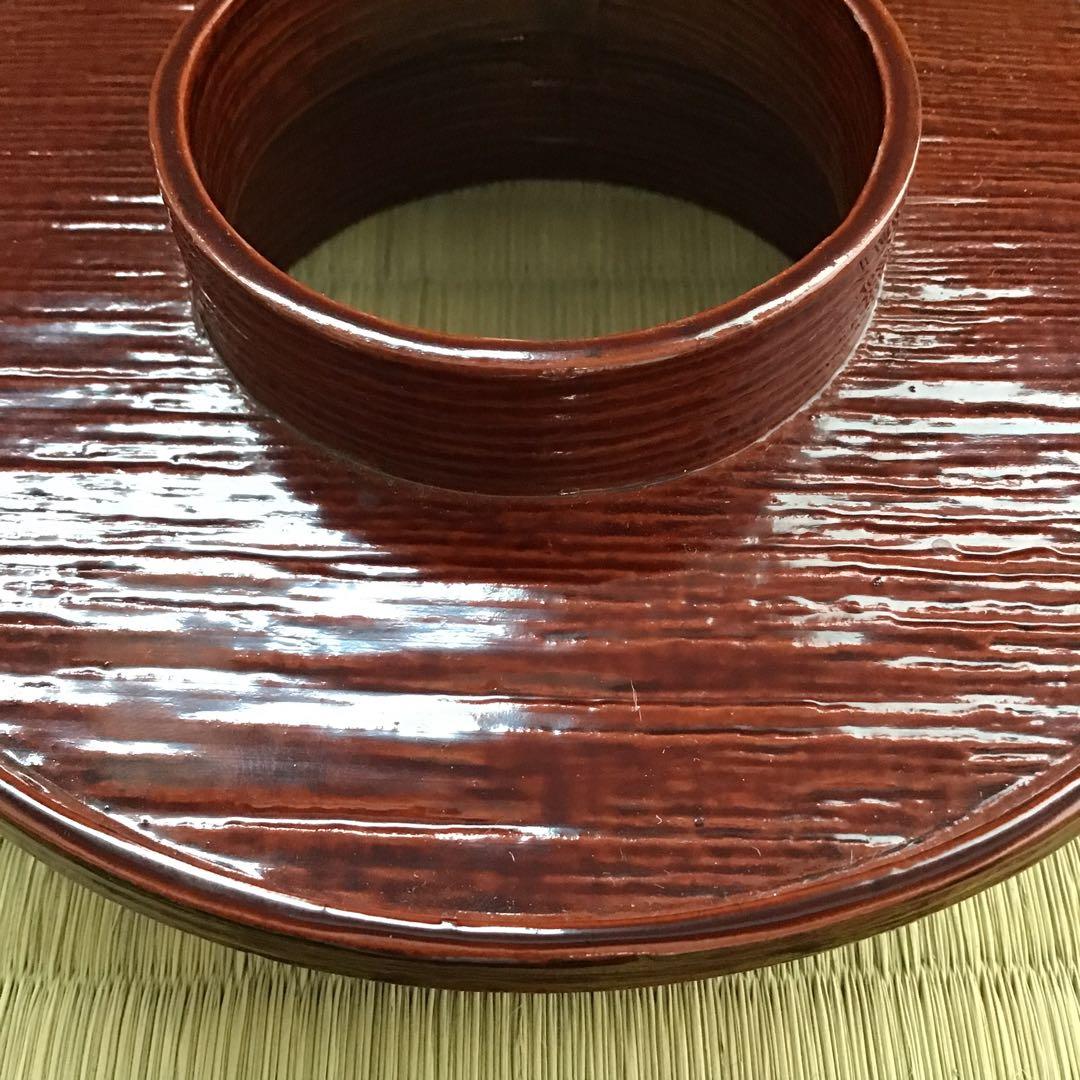 茶道具　柿合わせ天目台　初代楽只斎好　松尾流十代不染斎書付　共箱　N219TD