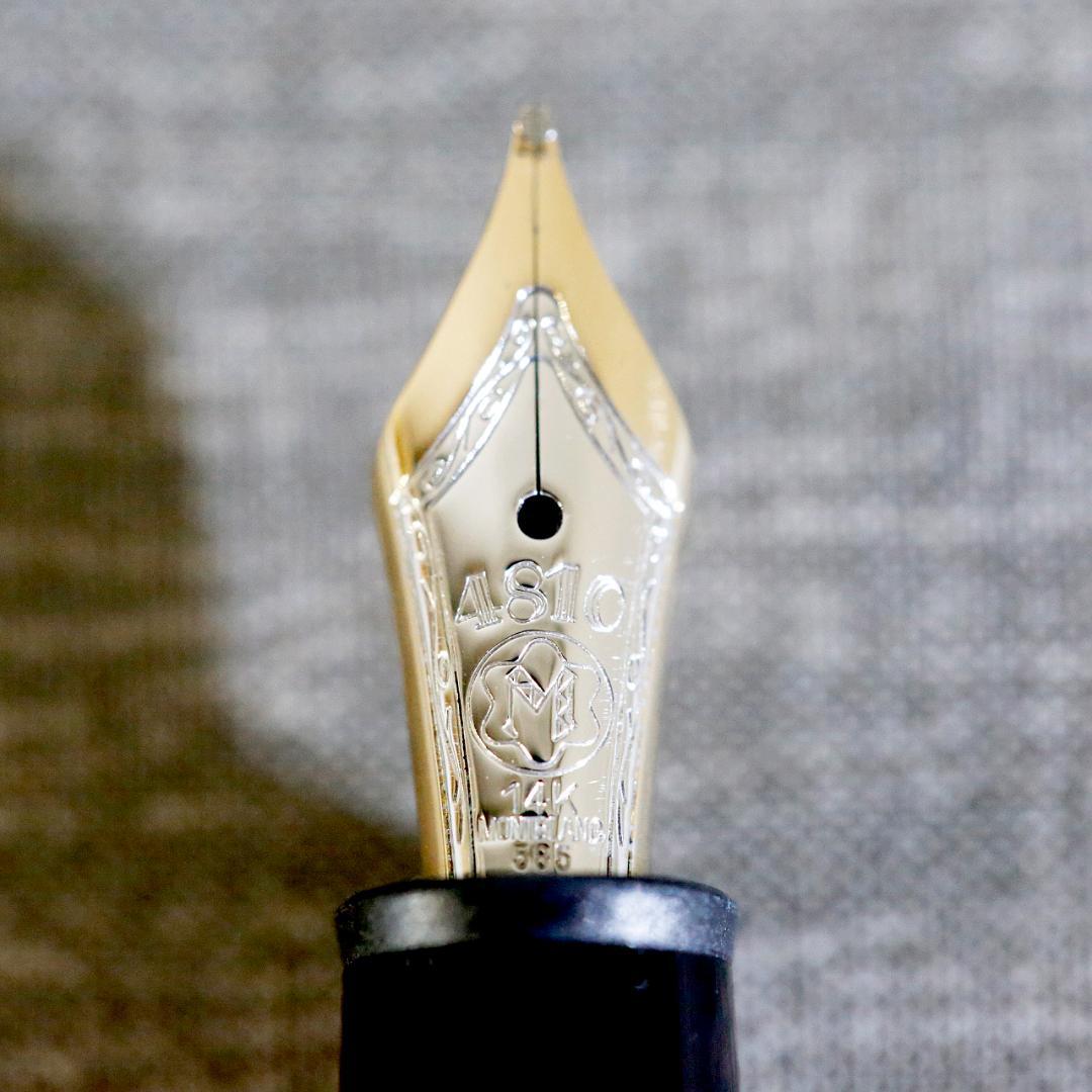 【美品 送料込み】モンブラン 万年筆 １４５ マイスター プラチナライン