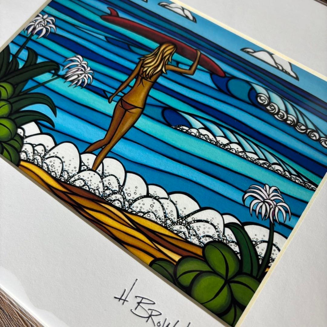 こ*つ様 【未開封】Heather Brown サーフィンアート　絵画　絵　ハワ
