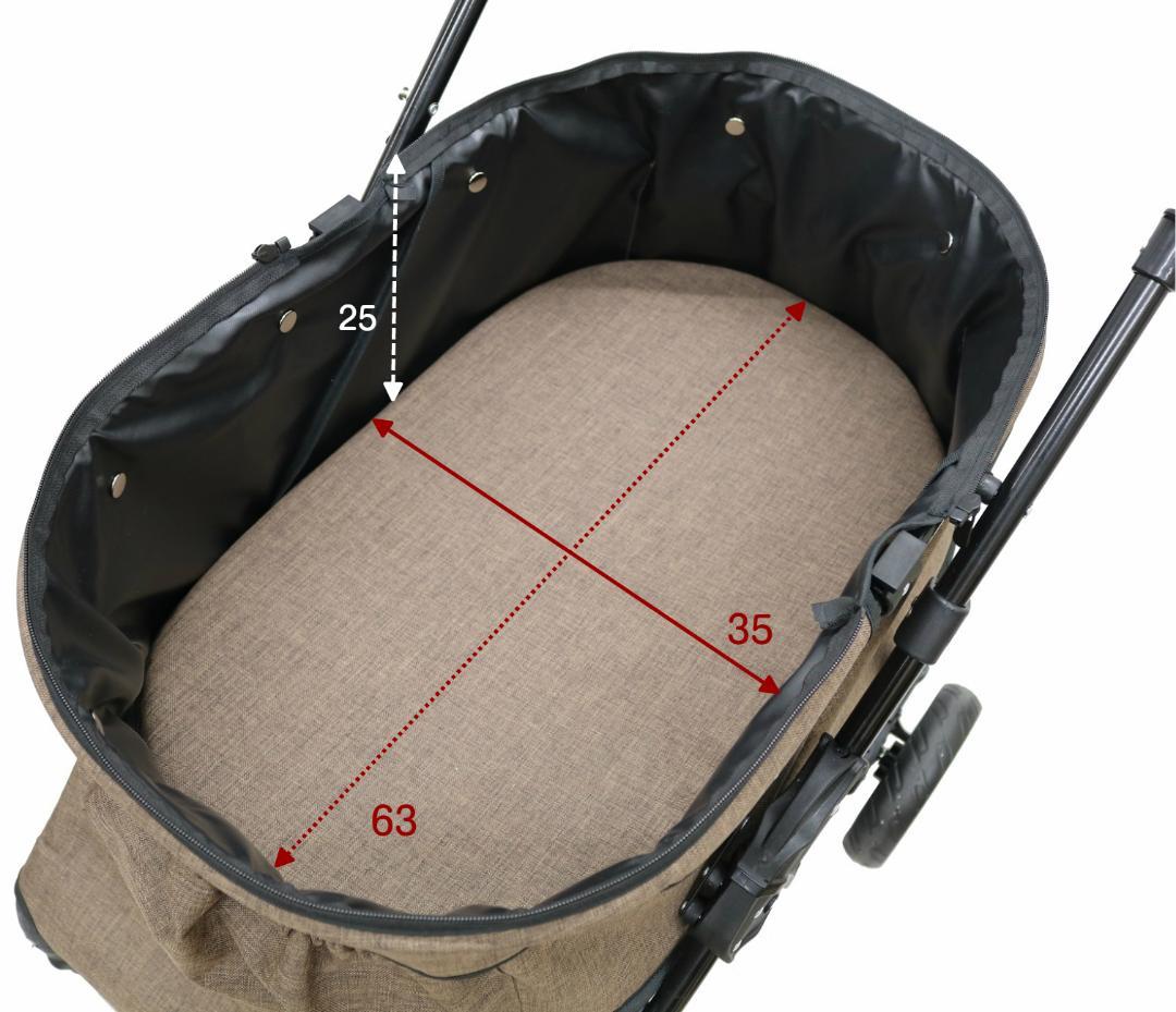 在庫調整の為大特価！ココハート ４輪ペットカート/甘えん坊バギーBIG デニム