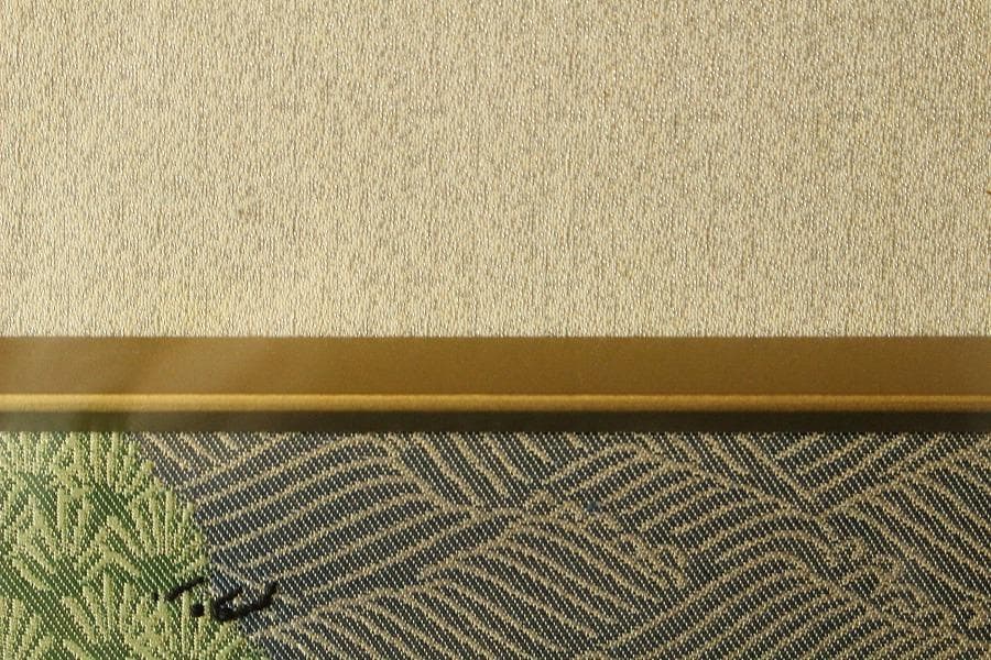 京都 西陣 川島織物 刺繍裂源氏絵 額装 美品 呉服屋蔵(K-LC938)