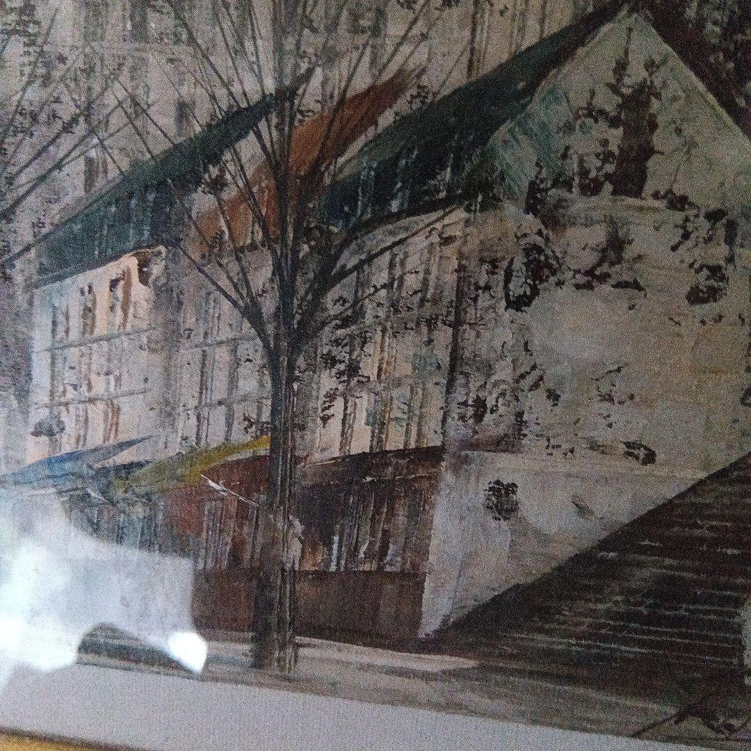 【パリの街】モンマルトル松下泰三　油彩 油絵 絵画 　インテリア