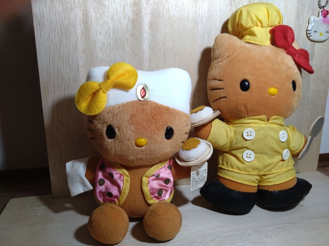 超激レア☆日焼けキティ&ミミィ☆カレーインドコスチュームぬいぐるみ　2002年