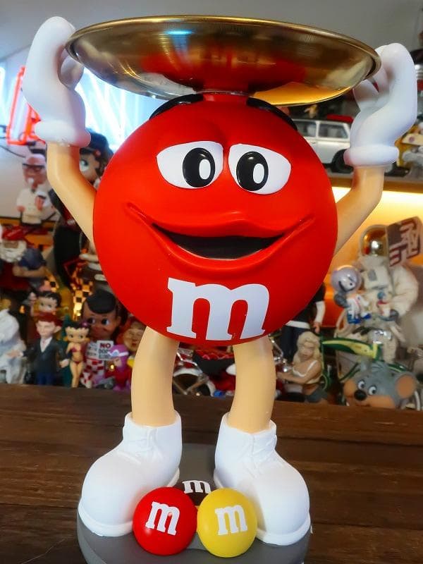 爆レア★m&m's エムアンドエムズ レッドくん トレイ付 店頭ディスプレイ