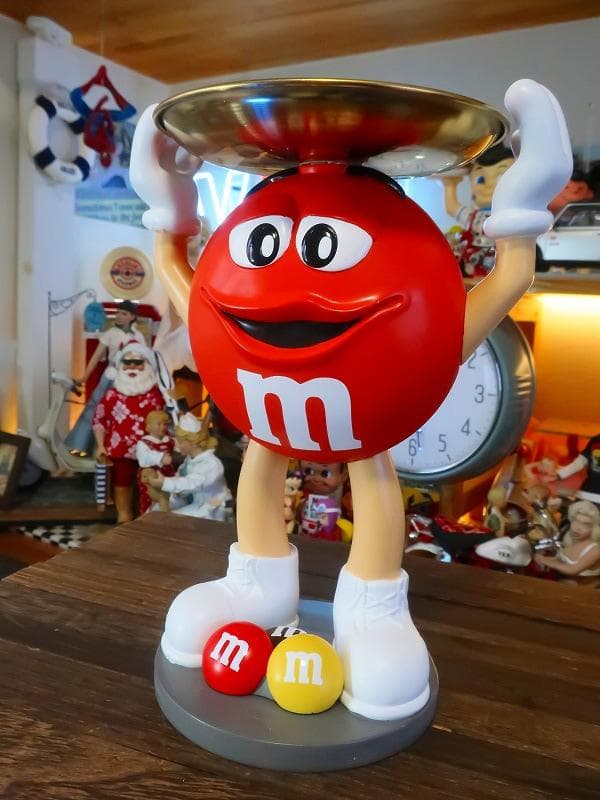 爆レア★m&m's エムアンドエムズ レッドくん トレイ付 店頭ディスプレイ