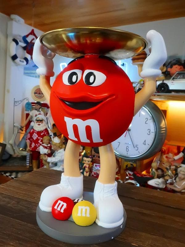 爆レア★m&m's エムアンドエムズ レッドくん トレイ付 店頭ディスプレイ