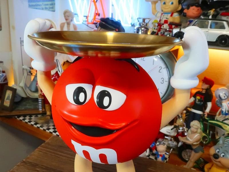 爆レア★m&m's エムアンドエムズ レッドくん トレイ付 店頭ディスプレイ