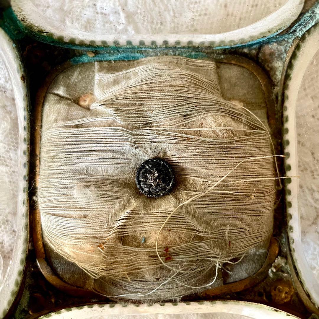 ベベルガラスジュエリーボックスL アクセサリーケース　フランスアンティーク