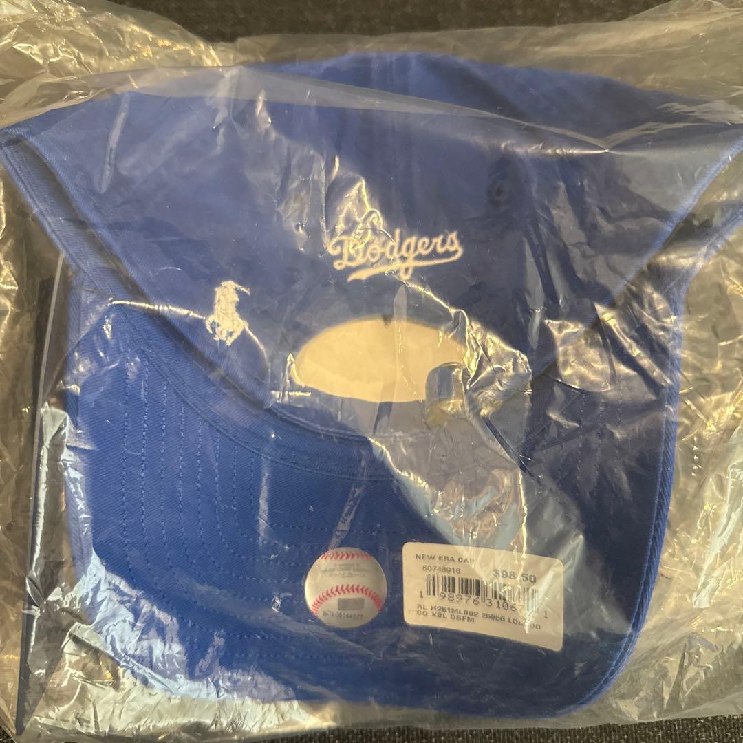 【新品未使用】NEWERAポロ ラルフローレンコラボ ドジャース ブルー