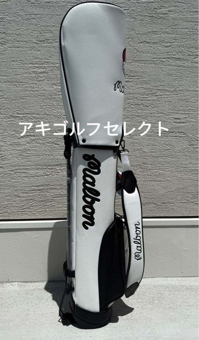 即日発送マルボン Malbon 新作 ゴルフキャディバッグスタンド式白