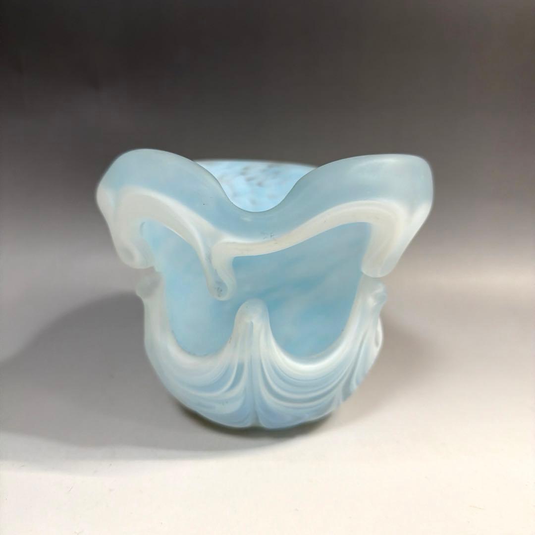 藤田喬平 手吹硝子 金箔入 オブジェ　花瓶 灰皿